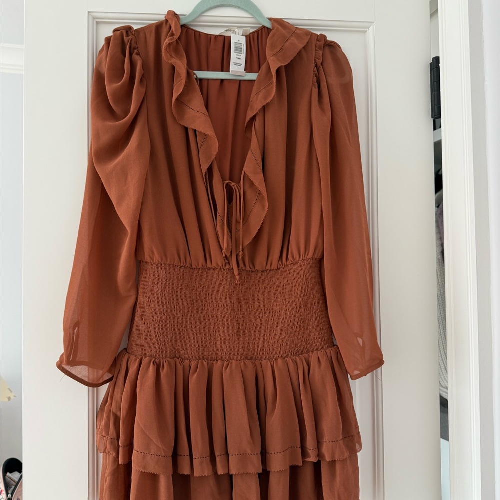 Wilfred Rust Ruffle Dress